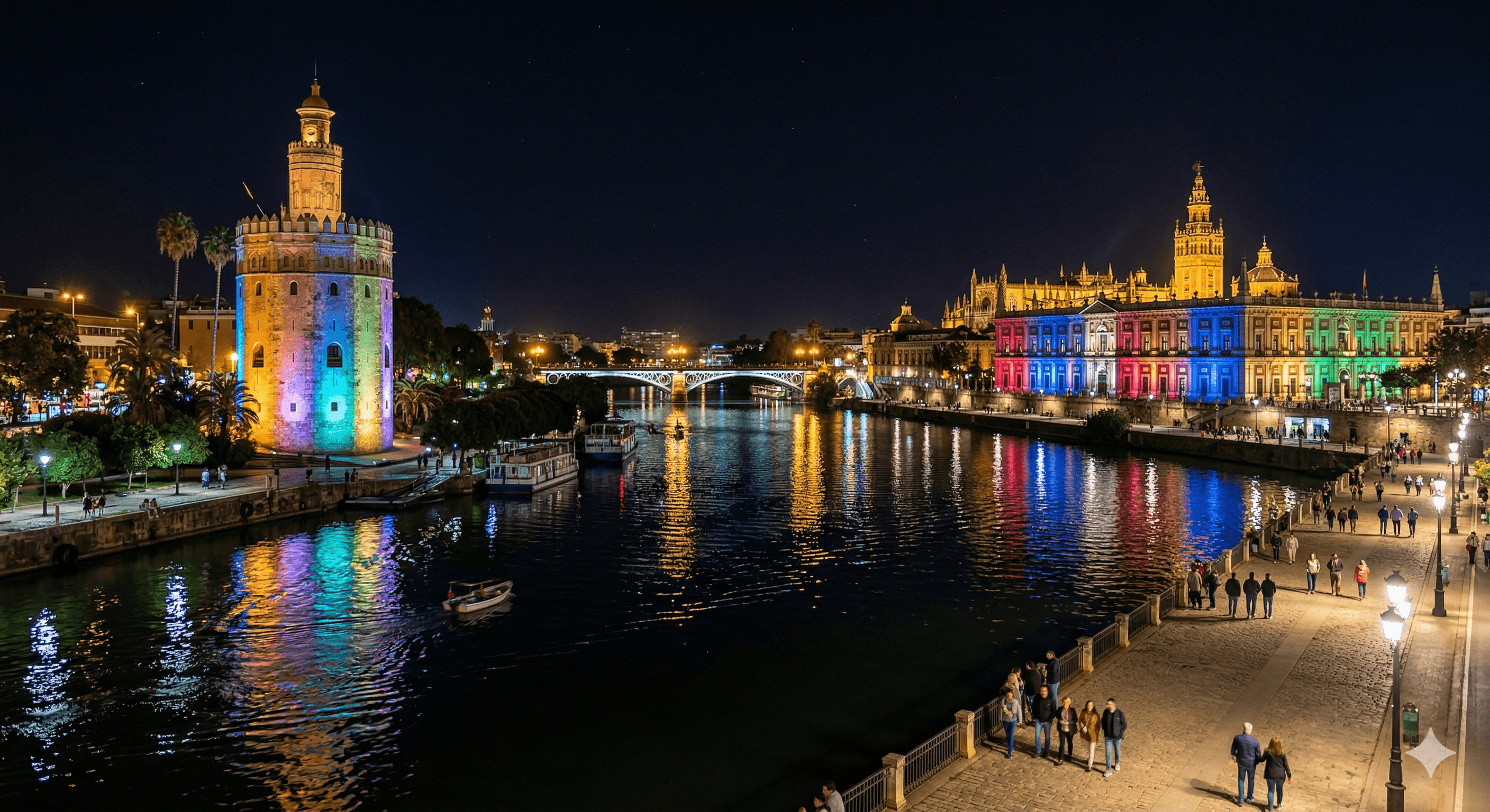 Edison Next promotes new efficient and intelligent monumental lighting in Seville.